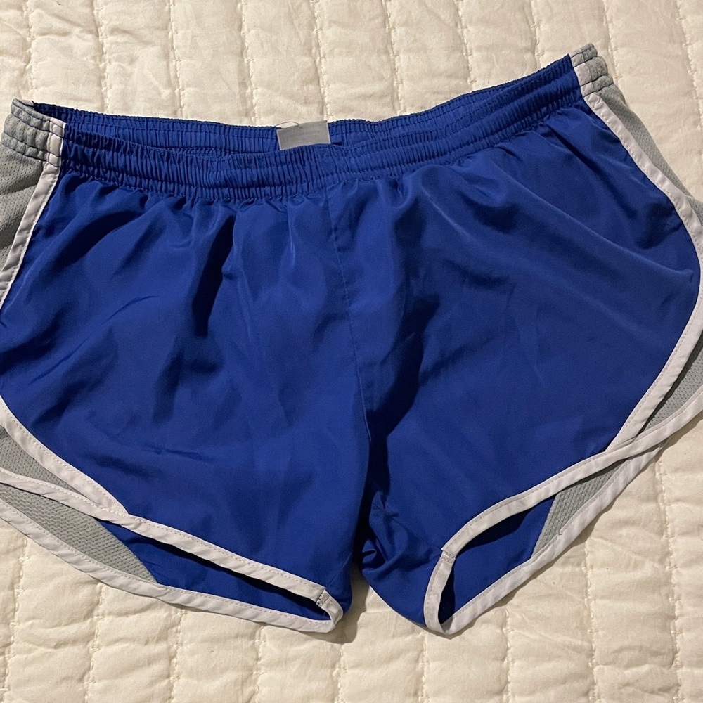 Soffe Blue Athletic Shorts with Light Gray Trim